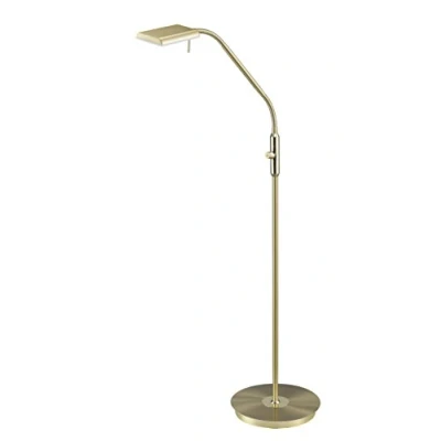 Immagine di Trio Bergamo Piantana, 1 LED, SMD, 3000 K, 1100 Lm, Interruttore a Piede, Touchdimmer, Flessibile Integriert, 12 W, Ottone Opaco, 50 x 27 135 cm
