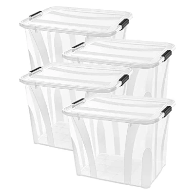 Immagine di Siena HOME Contenitore multiuso Anzio Trasparente 55 l (L x A P) 510 372 385 mm 4 pz.