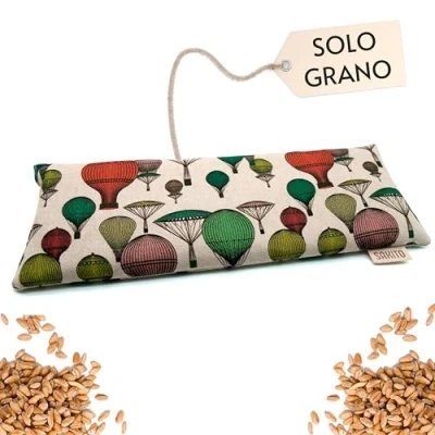 Immagine di Cuscino Riscaldabile Inodore (35x12 cm) Termico Microonde Riscaldante Borsa Termica Semini Riscaldanti Scaldino con Semi di Grano Non Profumato