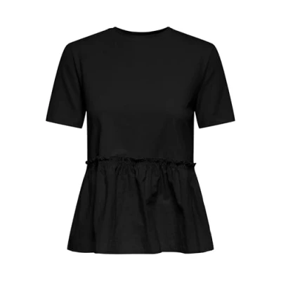 Immagine di ONLY Onllia O NECK MIX BOX Tshirt basic, Donna, Taglia: Large, Black