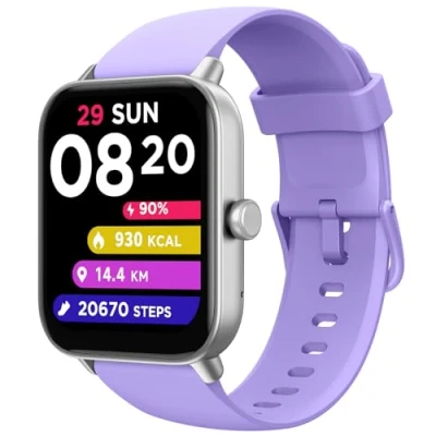 Immagine di TOOBUR Orologio Smartwatch Donna, 1.8&quot; Fintess Tracker con Alexa, Chiamate Risposta, 100 Sport, Contapassi e Cardiofrequenzimetro, Impermeabile IP68 per il nuoto, Compatibile iOS Android
