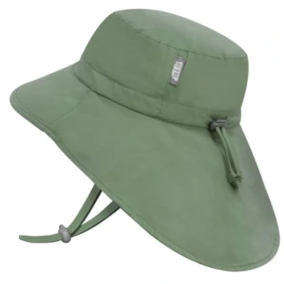 Immagine di Jan &amp; Jul Grow with Me Cappello da sole in cotone con tesa grande, per neonati, bambini e bambini, Juniper Green, 2 5 Jahre