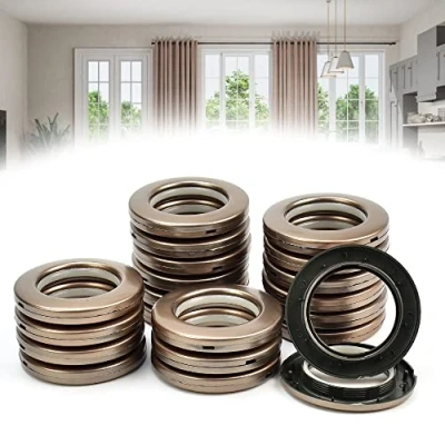 Immagine di QUCUMER 20 Pezzi Anelli per Tenda con Occhielli in Plastica 40 mm Anello Occhiello a Basso Rumore Fai da Te Tende Finestra Rotondi