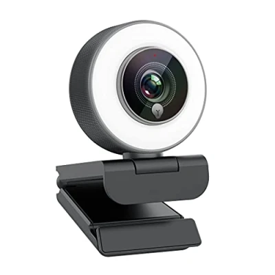 Immagine di Angetube Full HD 1080p Webcam Luce ad Anello Regolabile Incorporata e Telecamera Web in Streaming con Messa a Fuoco Automatica Avanzata per Xbox One Gamer Facebook Youtube Streamer