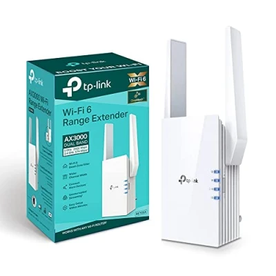 Immagine di TP Link RE705X Ripetitore WiFi 6, Amplificatore AX3000Mbps, Extender, Booster, 1 Porta Gigabit Ethernet Ultraveloce, Segnale, Nuovo Prodotto con Onemesh