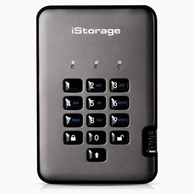 Immagine di iStorage diskAshur PRO 2® 2 TB Hard Disk esterno da 2,5 USB 3.2 Gen (USB 3.1) Grafite IS DAP2 256 2000 C G