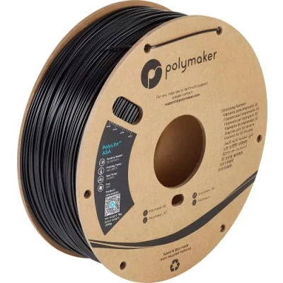 Immagine di Polymaker PF01010 PolyLite Filamento per stampante 3D ASA resistente ai raggi uv, agli agenti atmosferici, al calore 2.85 mm 1000 g Nero