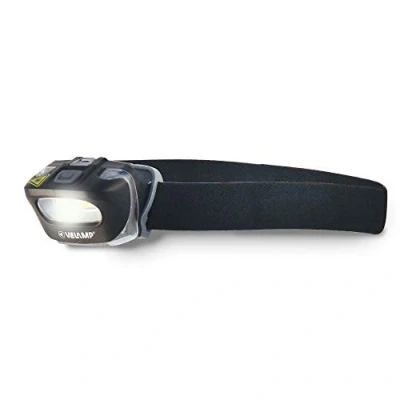 Immagine di VELAMP Zeus Frontale Lumen (3W), orientabile. Luce 120 Non abbagliante. Banda Elastica Regolabile. Ideale per i lavori da Vicino Come modellismo 3 W, Nero, 6x5x4 cm