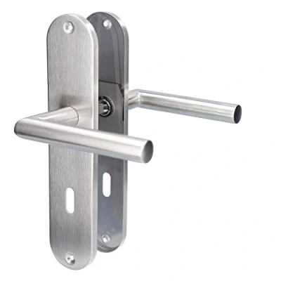 Immagine di Alpertec 28015500 set di ristrutturazione Conte LS in acciaio inossidabile per porte da camera maniglie accessori nuovi