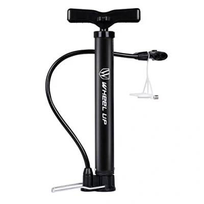 Immagine di Letton Pompa da pavimento portatile per bicicletta, valvole Presta e Schrader, 8 bar, con ago multifunzione