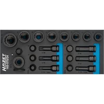 Immagine di Hazet 163 570/24 Kit inserti a bussola 1/2 (12.5 mm)
