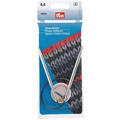 Immagine di Prym Ferri circolari MS 40 cm 6,00 mm argento, Ottone, 6,0