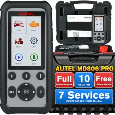 Immagine di Autel MaxiDiag MD806 PRO Strumento di Scansione Diagnostica OBD2 con Tutti i Sistemi, Ripristino dell&#039;olio, EPB, SAS, Dpf, BMS, Servizi Accelerazione, per Vetture Specifiche