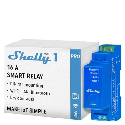 Immagine di Shelly 1Pro Attuatore interruttore Bluetooth, Wi Fi