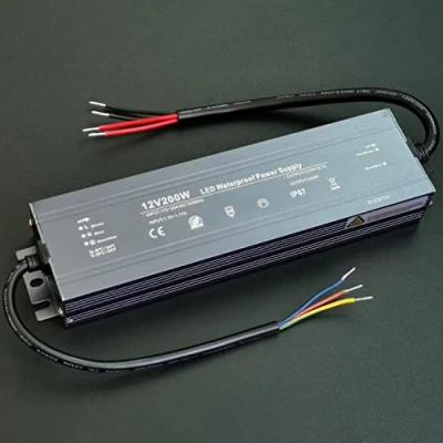 Immagine di Alinana Alimentatore 12v 200W, Trasformatore 220v Impermeabile IP67, 16,7A per Luci LED, Cartelloni Pubblicitari e Telecamera di Sicurezza Esterno