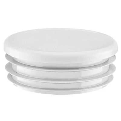 Immagine di Tappo alettato tondo 22 mm Bianco 4 pezzi per tubi tubo in acciaio terminale plastica Tappi terminali 2,2 cm
