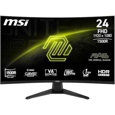 Immagine di MSI MAG 244C Schermo da gaming curvo 24&quot; FHD Lastra VA 1500R 1920 x 1080, 1ms, Adaptive Sync DP 1.2a, HDMI 2.0b CEC