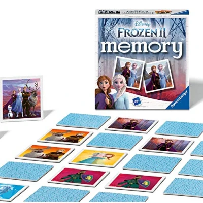 Immagine di Ravensburger Italy Disney Frozen 2 Memory in Formato Pocket, 15x15 cm, Gioco 24 Coppie Cartone, 48 Carte, per Bambini a Partire da 3 Anni, 6 Giocatori, 20437