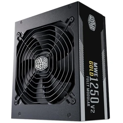 Immagine di Cooler Master MWE Gold 1250 V2 ATX 3.1 (spina EU) PSU Modulare Supporto 3.1, 80 PLUS da W, Cablaggio PCIe 5.1, Ventola FDB 140mm, Soglia Alta Temperatura, Garanzia 10 Anni