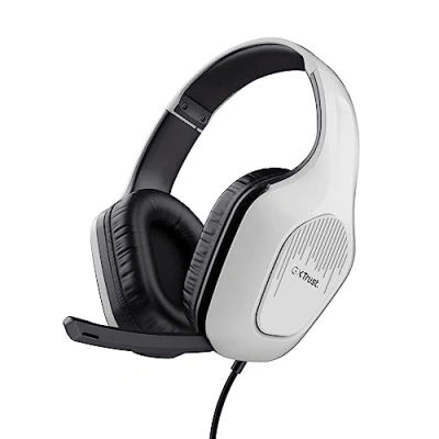 Immagine di Trust GXT415W ZIROX Gaming Cuffie Over Ear via cavo Stereo Bianco