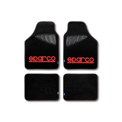 Immagine di SPARCO SPC1903 Set tappetino Poliestere, PVC, Lattice anteriore e posteriore Rosso, nero