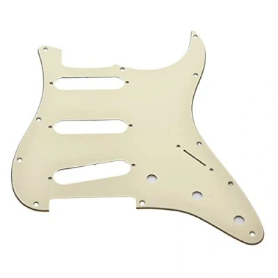 Immagine di Dopro Reverse Bridge ST Strat Style chitarra Pickguard Aged White