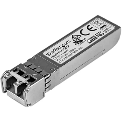 Immagine di StarTech.Com Modulo Ricetrasmettitore SFP+ 10 Gigabit Fibre, Compatibile Cisco Meraki MA SFP 10GB SR, MM LC con DDM, 300 m
