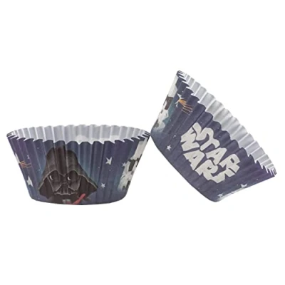 Immagine di Dekora Confezione da 50 Pirottini per Realizzare Cupcake Ideale Feste e Compleanni a Tematica Star Wars 18 g