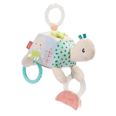 Immagine di Fehn 054453 Tartaruga per attività ludico educative, neonati e bambini da 0+ mesi, dimensioni 18 cm Animali, Multicolore, 00054453