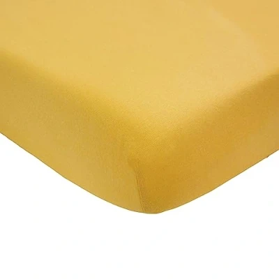Immagine di Trois Kilos Sept Lenzuolo con Angoli Bambino 70 x 140 cm 100% Cotone Jersey Elasticizzato Mostarda
