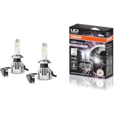 Immagine di OSRAM LEDriving®HL INTENSE, ≜H7/H18, sostituzione LED delle tradizionali lampade abbaglianti/anabbaglianti H7/H18, solo per uso fuoristrada, +350% di luminosità, 6000K, blister appendibile (2 lampade)