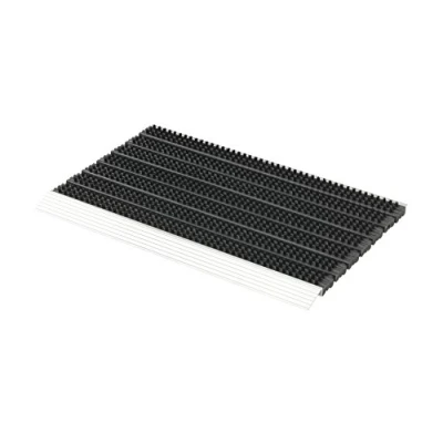 Immagine di Zerbino per esterni Super Brush Tappeto porte in alluminio interno antisporco estremamente resistente antiscivolo sostenibile 45x75cm, nero