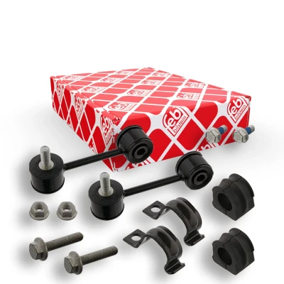 Immagine di FEBI BILSTEIN 36758 Kit riparazione, Sopporto stabilizzatore Assale anteriore con barra d&#039;accoppiamento VOLKSWAGEN: Golf 4, Bora Variant