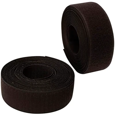Immagine di Aerzetix C65986 Nastro/rotolo di scratch 40mm 5 metri auto aggrappante organizer/fermacavo striscia aggancio sacchetto indumento cinghia colore: marrone scuro in poliammide e poliestere