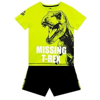 Immagine di Jurassic World Set Maglietta e Pantaloncino per Ragazzi Dinosauro Outfit due Pezzi Bambini Multicolore 12 13 anni