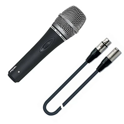 Immagine di Proel DM220 xlr microfono dinamico cardioide switch on/off + cavo m/f 3mt x canto, karaoke, ecc