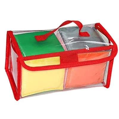 Immagine di Set Dadi/cubi Morbidi da 10 cm, con Tasche Trasparenti, apprendimento Scatola di immagazzinaggio, insegnamento precoce