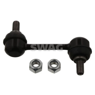 Immagine di SWAG 83 93 3914 Bielletta barra stabilizzatrice Assale posteriore Sx, Dx 85 M10 x 1,25 con dado autobloccante Acciaio argento