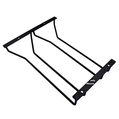Immagine di Abcsea 1 Pezzo Nero Porta Bicchiere di Vino, Supporto Per da Vino Sospeso, Stemware Rack, 27 cm 2 File