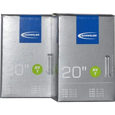 Immagine di Schwalbe AV7, Tubo Interno, Nero, 20&#039;&#039;, Set di 2 pezzi
