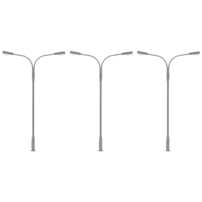 Immagine di Faller H0 Lampione stradale doppia Modello pronto, già assemblato 180120 3 pz.