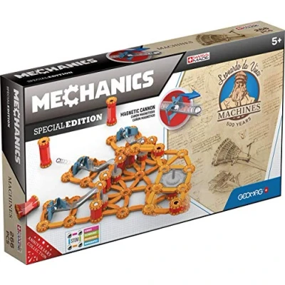 Immagine di Geomag Special Edition 784 Leonardo Multiple Cannon Costruzioni Magnetiche Le Macchine di da Vinci per Bambini Confezione 266 Pezzi