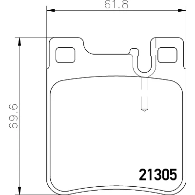 Immagine di HELLA 8DB 355 007 581 Kit pastiglie freno Predisposto per contatto segnalazione usura MERCEDES BENZ: Classe C Sedan, T modell, CLK Coupe