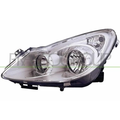Immagine di PRASCO OP0344904 fari Sx H7, H1 cromo senza motore regolazione assetto OPEL: Corsa D Hatchback