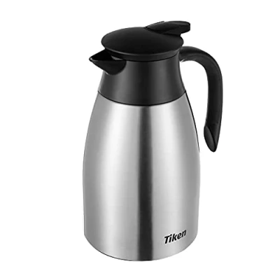 Immagine di Tiken 1.5L Caraffa Termica per il Caffè da, Brocca Isolante in Acciaio Inossidabile Caffè, Tè e altre Bevande Calde Fredde