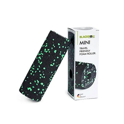 Immagine di BLACKROLL® MINI, Rullo massaggio muscolare per massaggi mirati, Foam roller auto di diverse parti del corpo, 15 cm x 5 cm, nero/verde