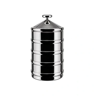 Immagine di Alessi Kalistò 3 CB03 Barattolo di Design, in Acciaio Inossidabile 18/10 Lucido con Pomolo Alluminio, 114 cl
