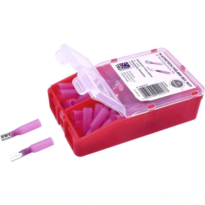 Immagine di TRU COMPONENTS TC 6646688 Assortimento di capicorda a compressione 0.50 mm² 1.50 Rosso 60 pz.