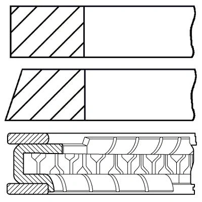 Immagine di GOETZE ENGINE 08 426800 00 Kit Fasce Elastiche 68,5 CHEVROLET: Matiz, DAEWOO: Matiz I Hatchback