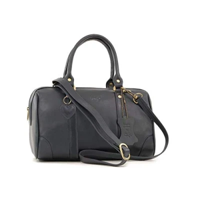 Immagine di Gigi Vera Pelle Borse a Spalla da donna/Borsa Tracolla/Borsa Mano/con ciondolo forma di cuore/Tracolla regolabile e rimovibile 5067 BLU SCURO